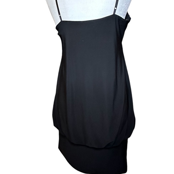 Black Sequin spaghetti strap Cocktail or formal dance mini‎ skirt Dress, sz 9/10 - Picture 5 of 10